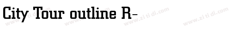 City Tour outline R字体转换